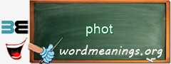 WordMeaning blackboard for phot